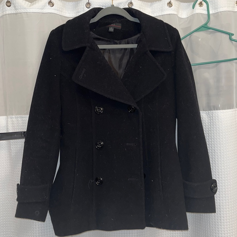 Womens black peacoat